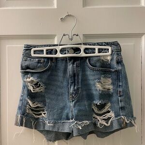 PacSun Distressed Blue Jean Shorts